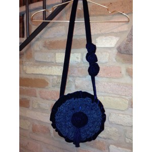 Borsa tamburello blu  