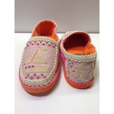 Espadrillas con decoro rosa 