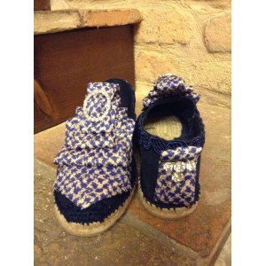 Espadrillas blu decoro cravatta AC 1958 EstCal