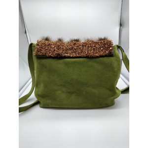 Borsa postino camoscio verde VENDUTA