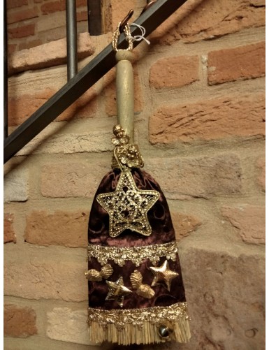 Scopetta bordeau con stella strass