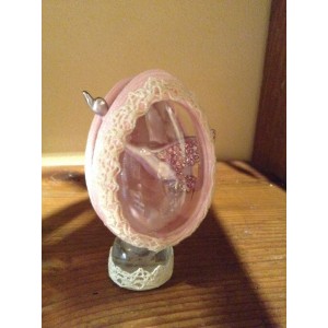 Mini uovo trasparente semiaperto rosa 
