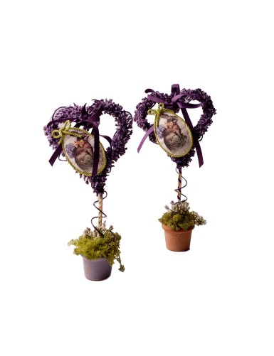 Alberello con cuoricini di lavanda