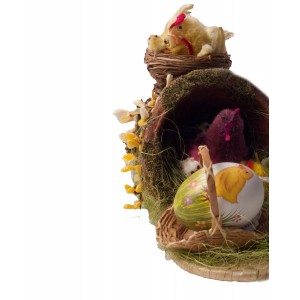 Vaso di cotto muschiato con gallinelle € 10,00