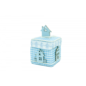 Scatolina ceramica con accessori in legno € 7,00