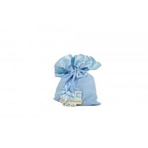 Sacchettino vichy con trenino ceramica € 5,50