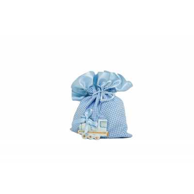 Sacchettino vichy con trenino ceramica € 5,50