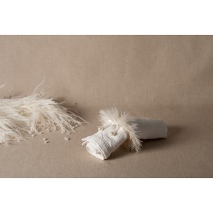 Porta tovagliolo con piume e perle - 005 € 4,00