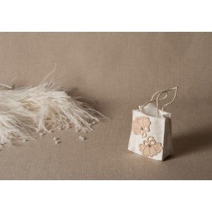Shopper con fiori in pizzo - 010 € 7,00